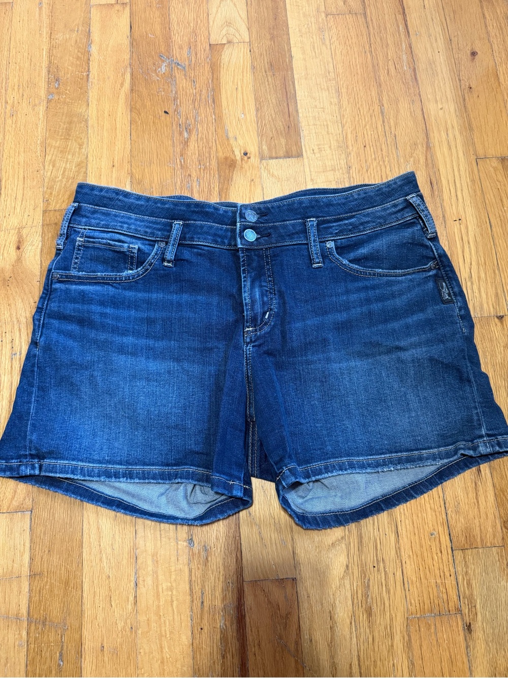 Silver Jeans Dark Blue Denim Shorts